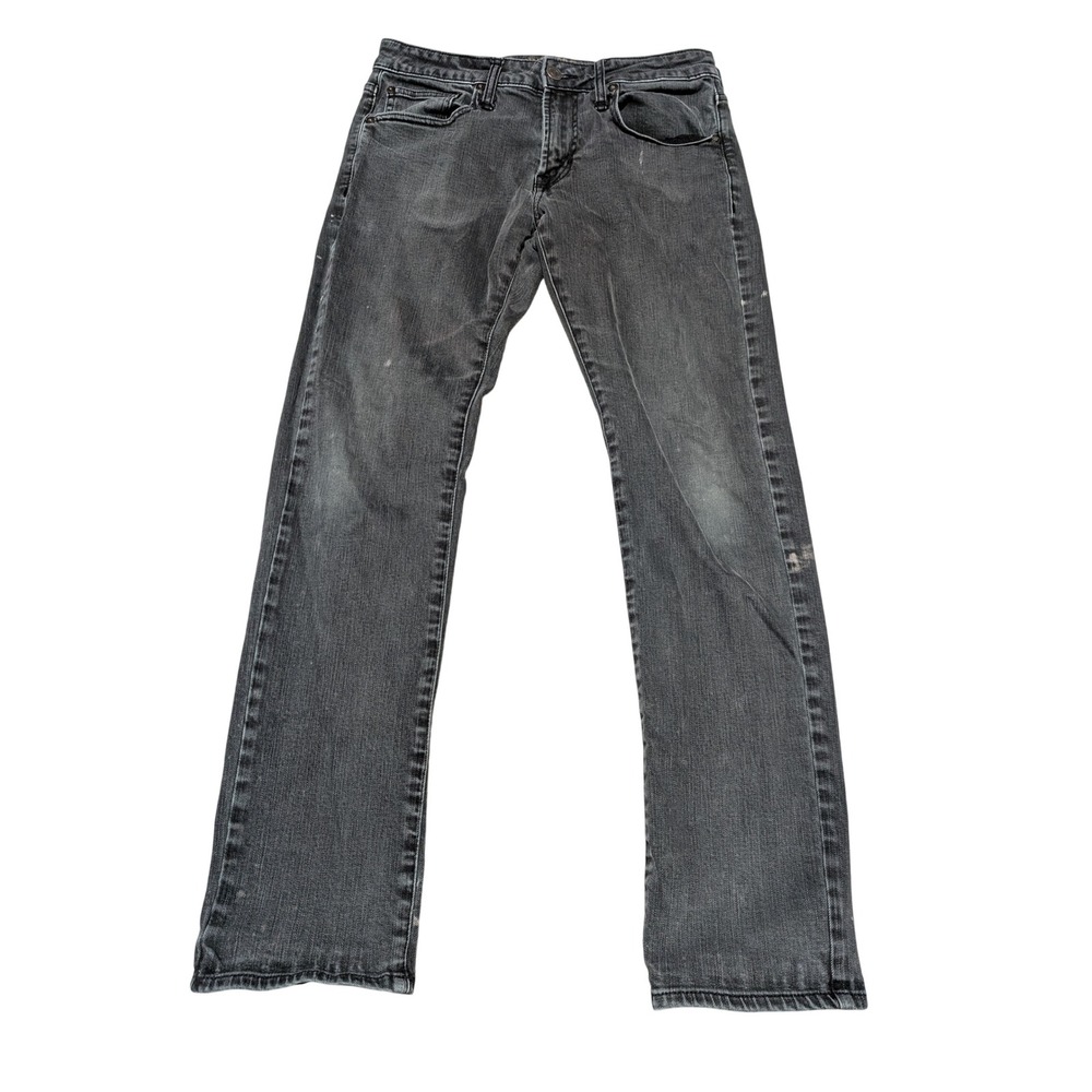 American Eagle Jeans Mens 31x32 Black Slim Active Flex Distressed Faded Denim